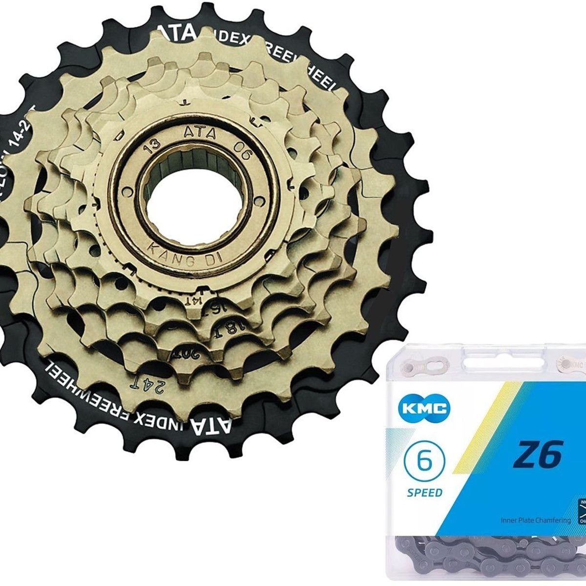 SHIMANO - Pacha Cadenilla Bicicleta ATA 14-28 Kmc 6v Z6