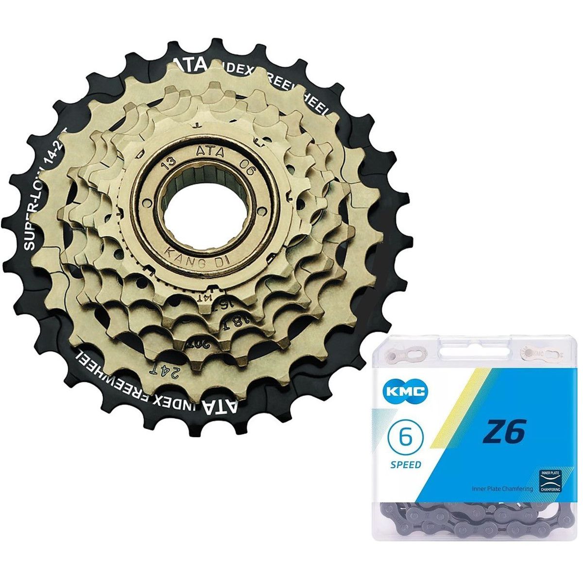 SHIMANO - Pacha Cadenilla Bicicleta ATA 14-28 Kmc 6v Z6