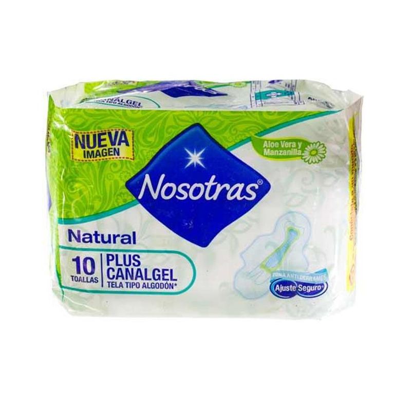 NOSOTRAS - Toallas Higiénicas Nosotras Plus Canal Gel X 10 Unidades