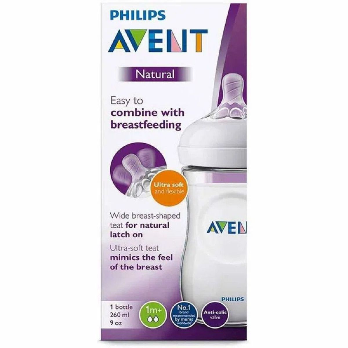 AVENT - Avent Mega Oferta Tetero 9 On Natural Bebe Biberón Anti Gas