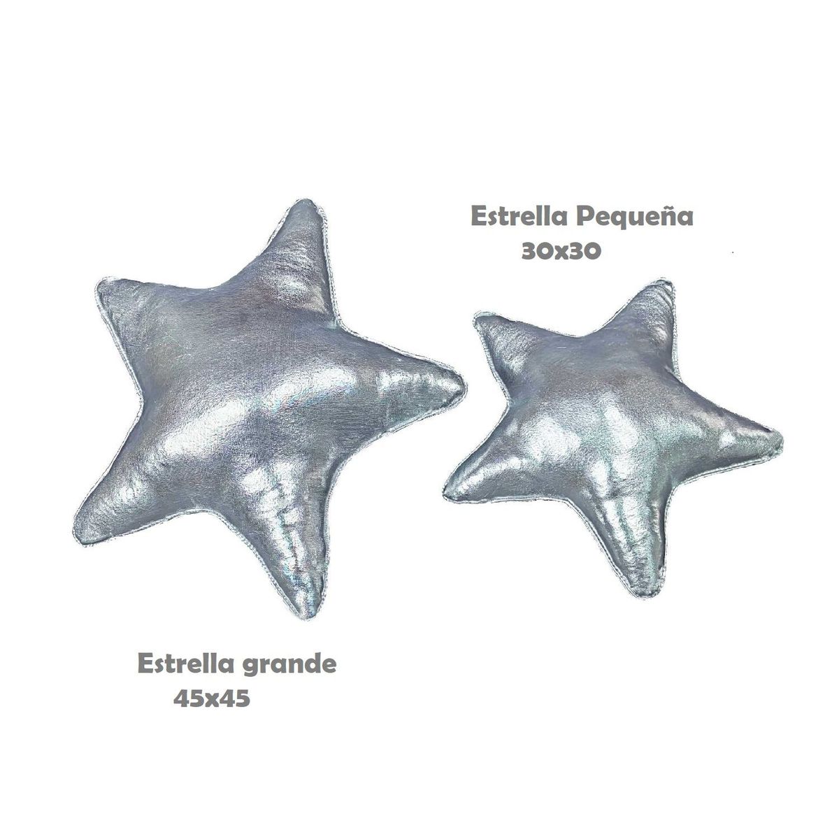 BANZAY - Cojin Decorativo Navidad Estrella x2- Plateada