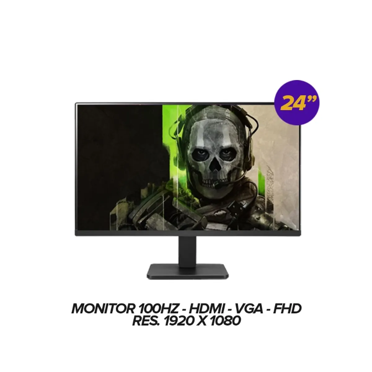 AMD - PC GAMER RYZEN 7 5700G - RAM 16GB - 512GB SSD - MONITOR 24" FHD 100Hz / COMBO GAMER