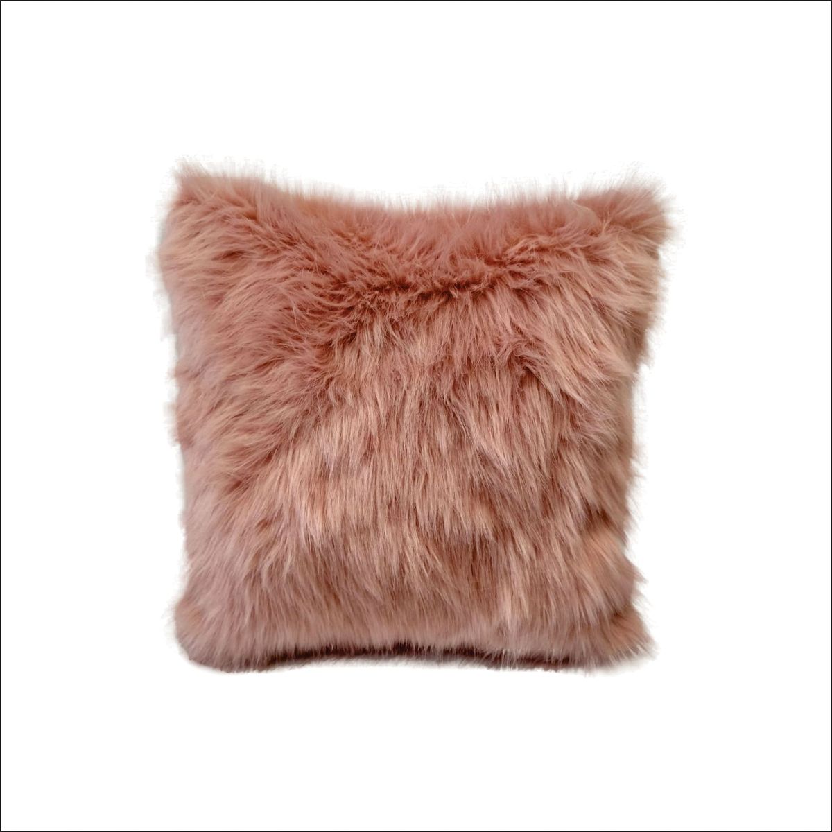 BANZAY - Cojín Peludo Peluche Decorativo Banzay Palo de rosa