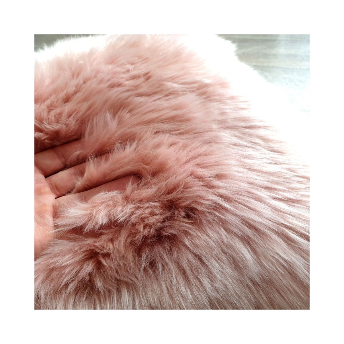 BANZAY - Cojín Peludo Peluche Decorativo Banzay Palo de rosa