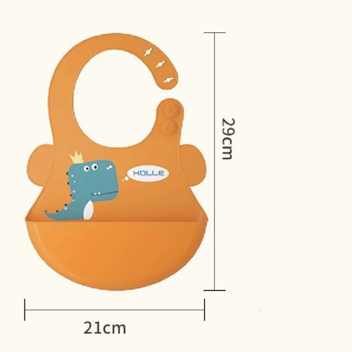 STALION - Babero En Silicona Impermeable Con Bolsillo Limpeza Facil