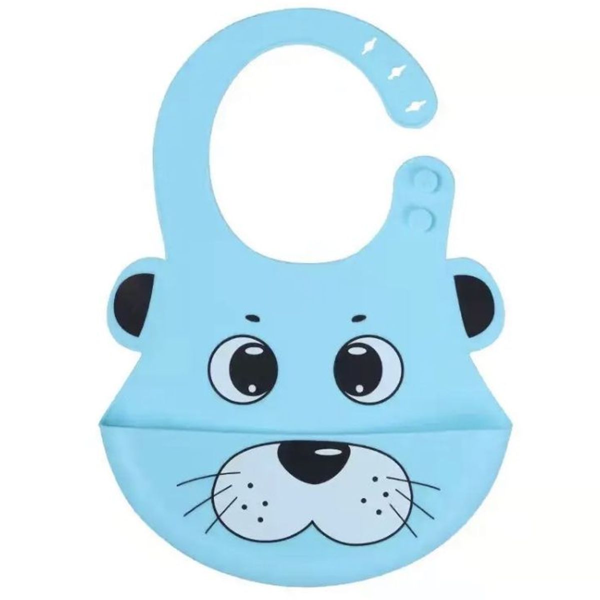 STALION - Babero En Silicona Impermeable Con Bolsillo Limpeza Facil