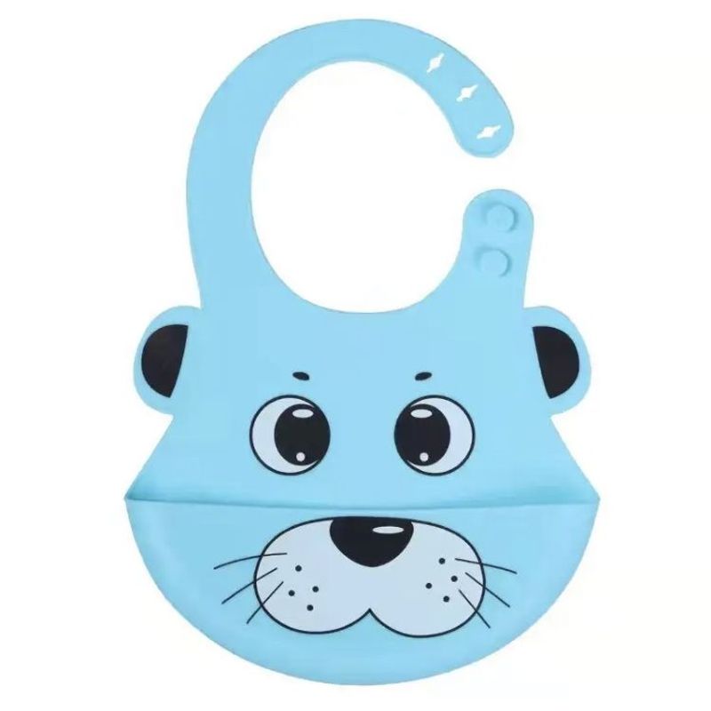 STALION - Babero En Silicona Impermeable Con Bolsillo Limpeza Facil