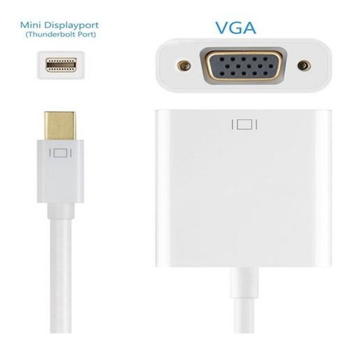 GENERICO - Cable Adaptador Thunderbolt Mini Displayport A Vga