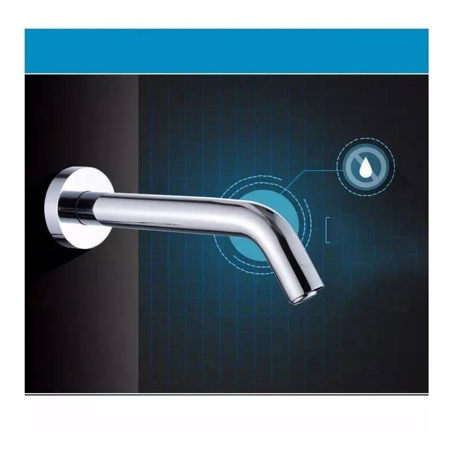 Griferia Llave Sensor Lavamanos Pared Institucional GENERICO