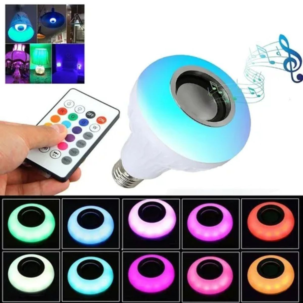 GENERICO - Bombillo Parlante Led Bluetooth RGB