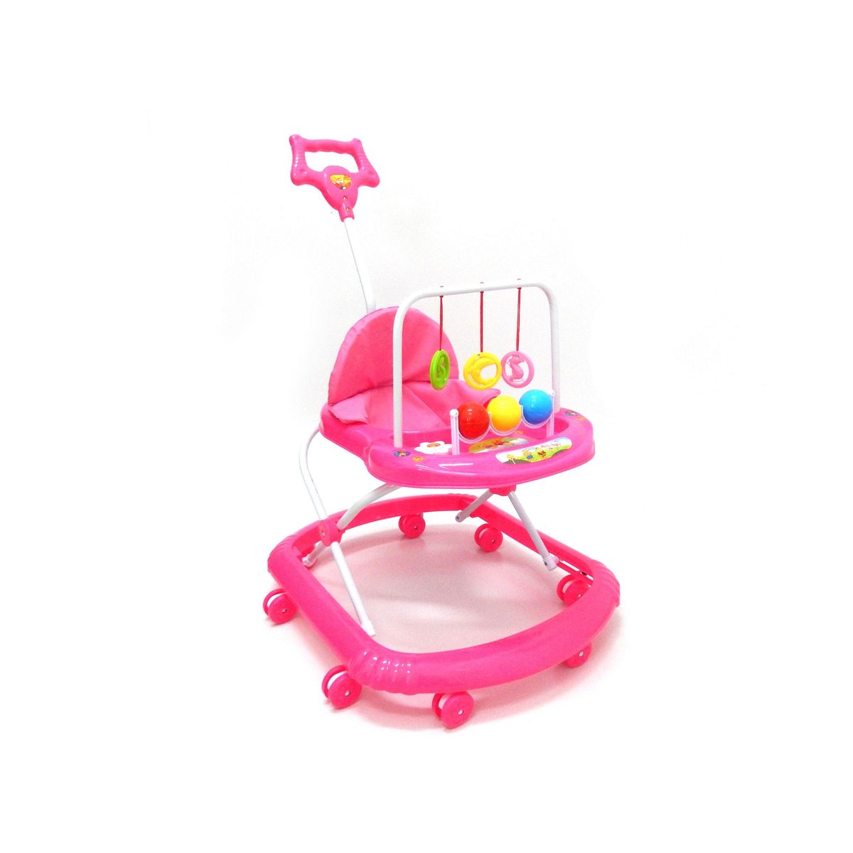 BEBESSWEET - Caminador bebe sonajeros andadera con guía-rosado