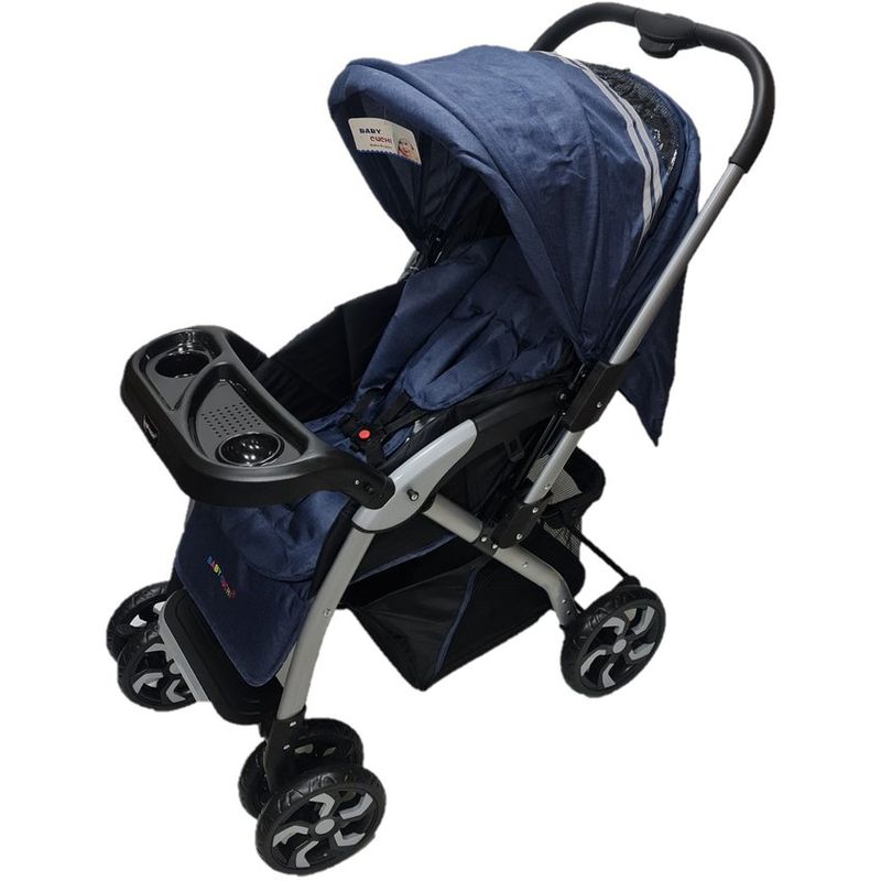 GENERICO - Coche Bebe Grand Deluxe Confort Tela Premium Paseador Azul