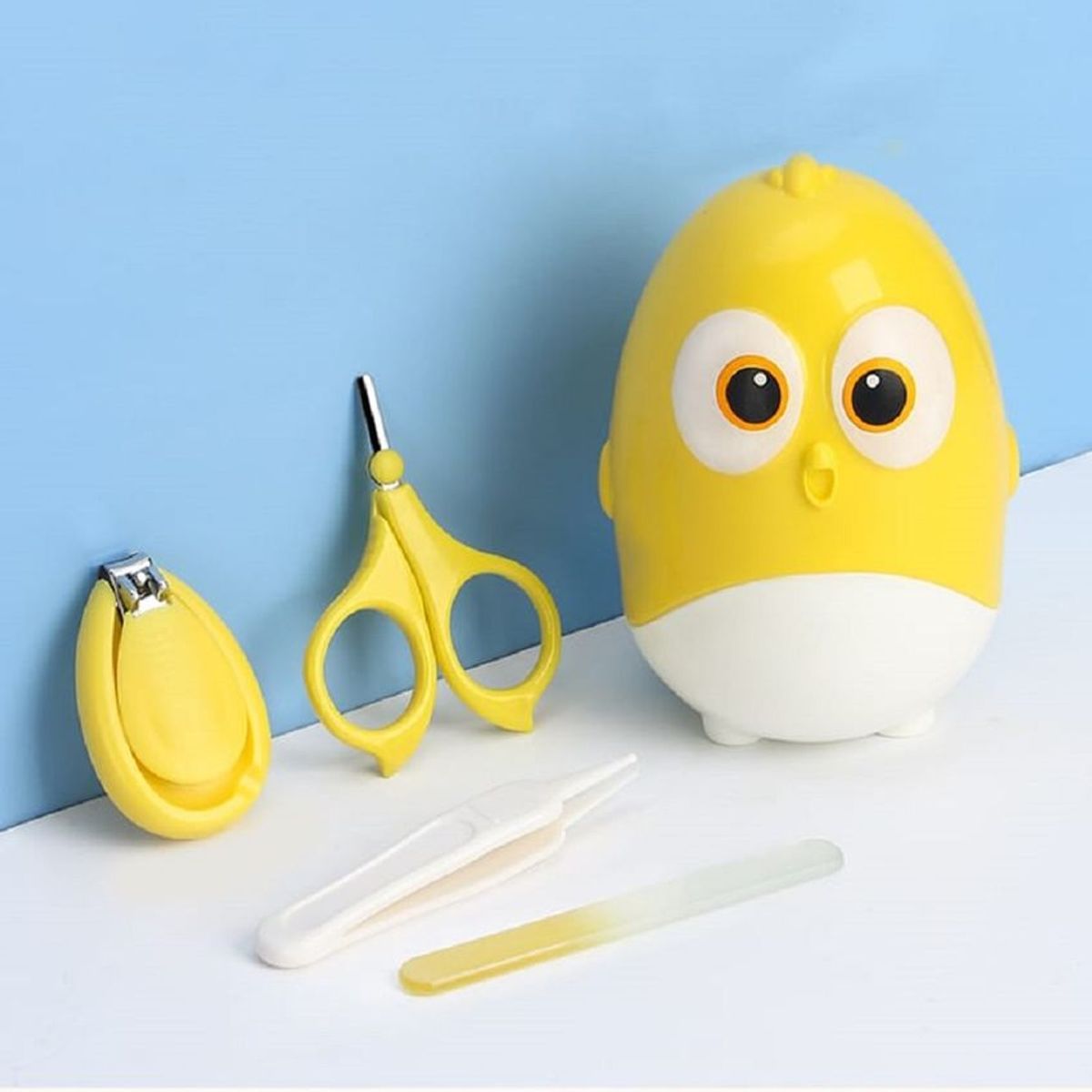 GENERICO - Kit De Uñas Para Bebe Pollito Niño Niña Amarillo Unisex