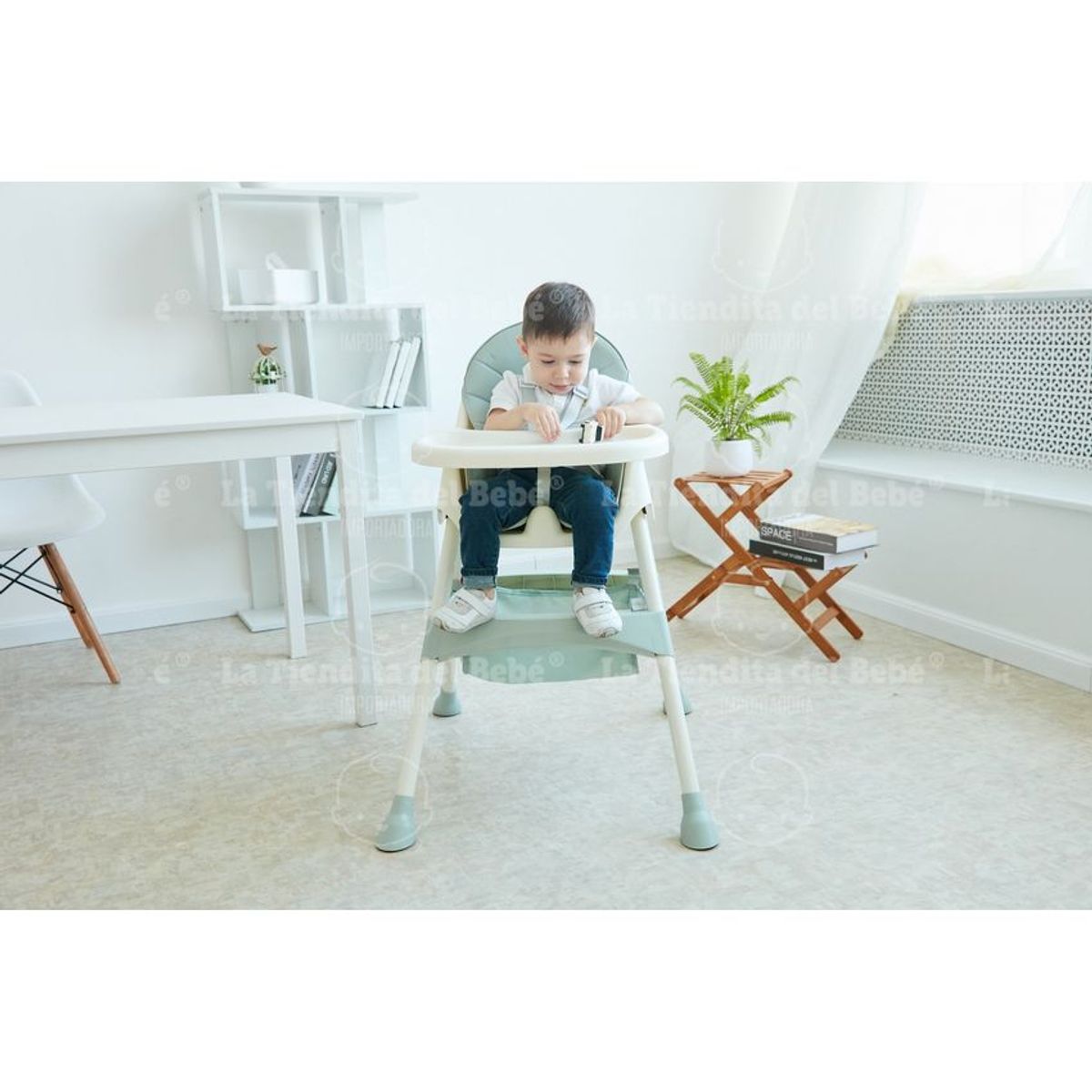 GENERICO - Silla Comedor Bebe Doble Altura Infantil Acolchado Deluxe