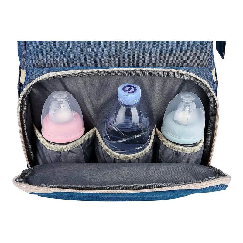 Pañalera Multifuncional Bolso Bebe Cambiador Plegable usb GENERICO