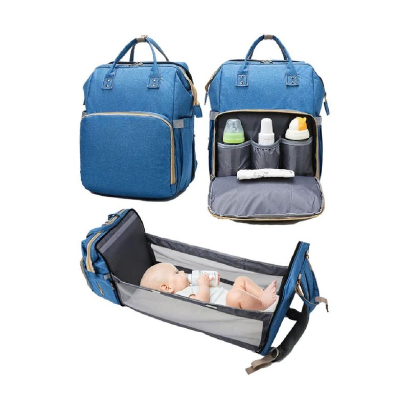 GENERICO - Pañalera multifuncional bolso bebe cambiador plegable  usb