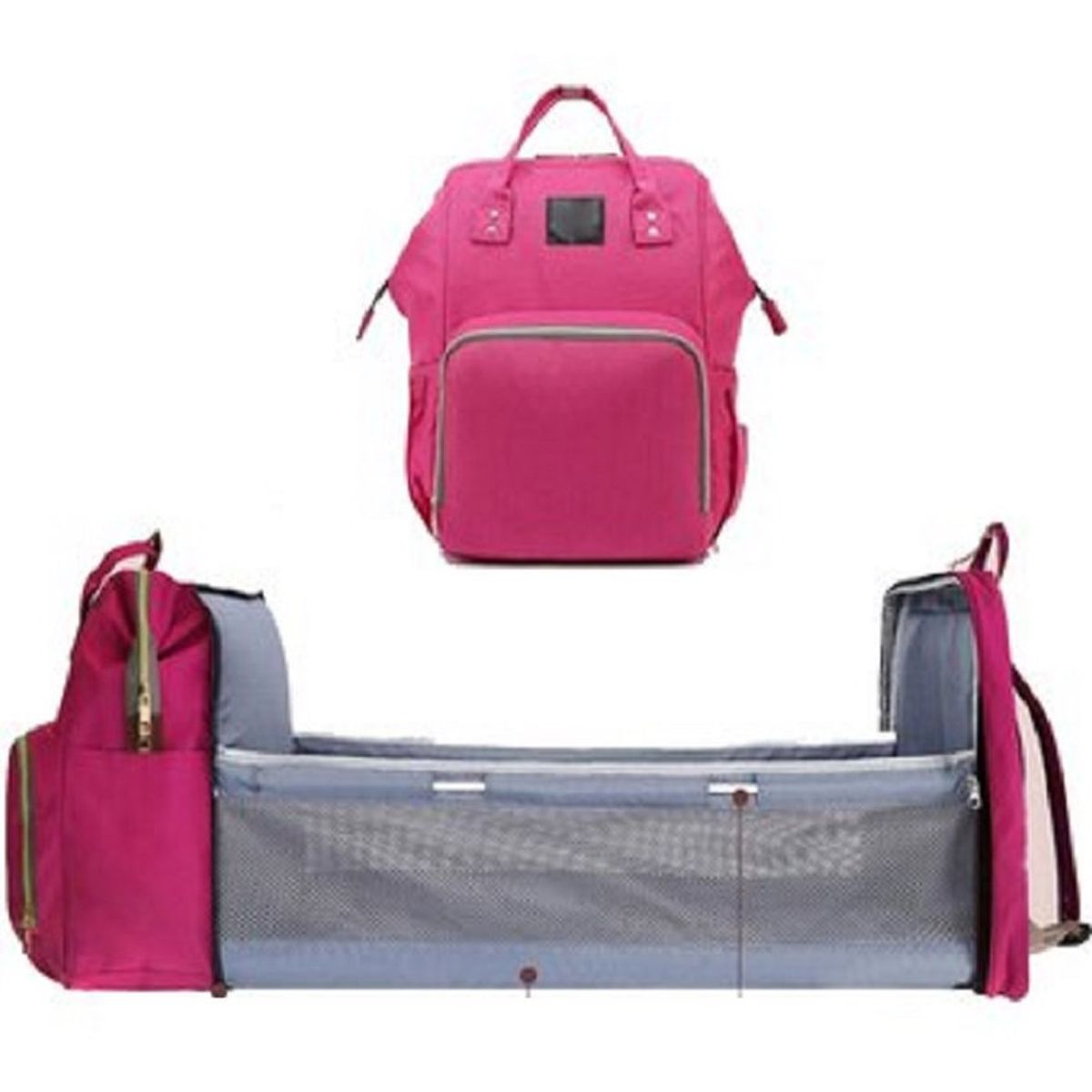 GENERICO - Pañalera multifuncional bolso bebe cambiador plegable  usb