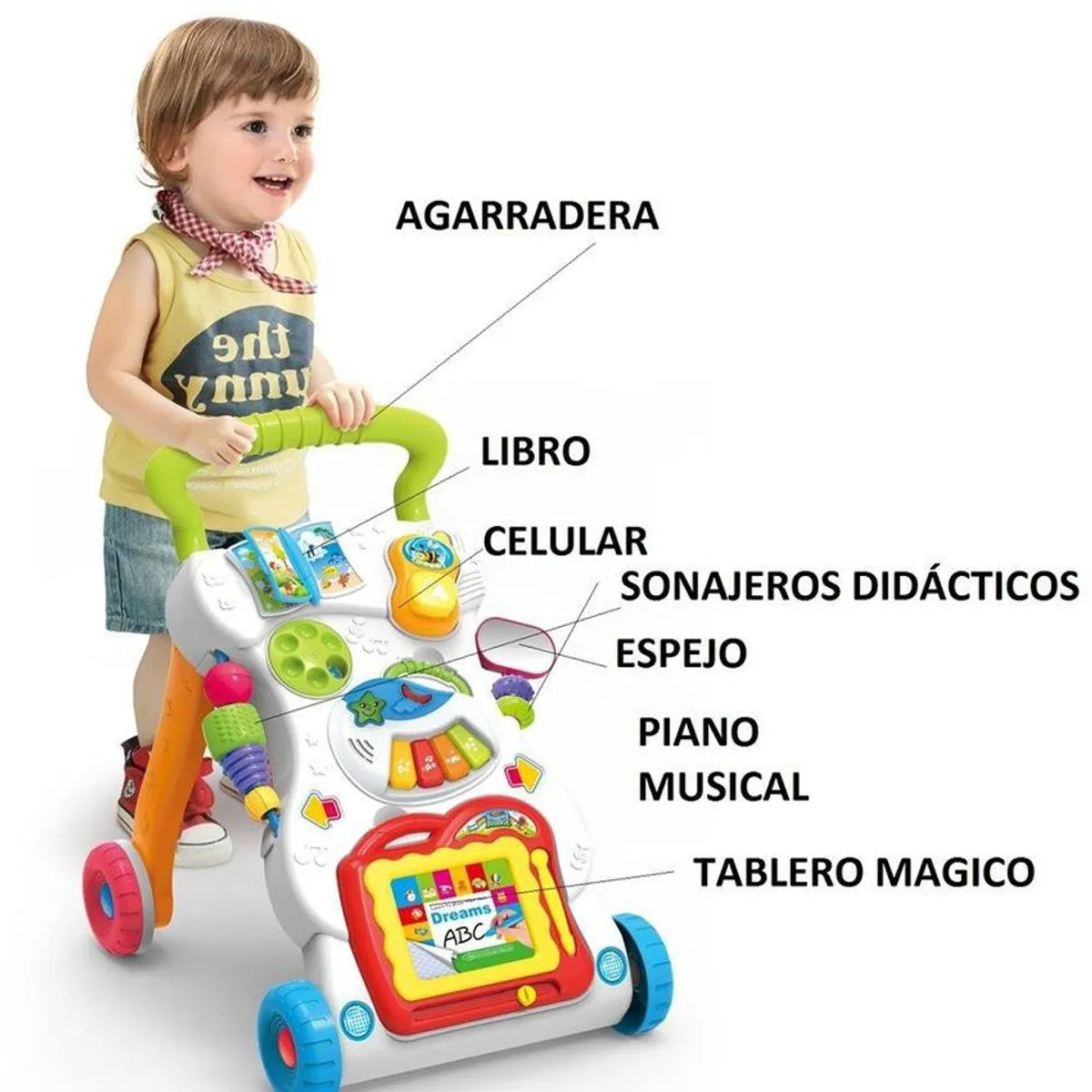 HUANGER - Caminador para bebe tipo andadera musical unisex
