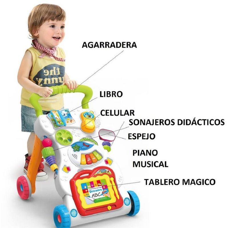 HUANGER - Caminador para bebe tipo andadera musical didáctica-unisex