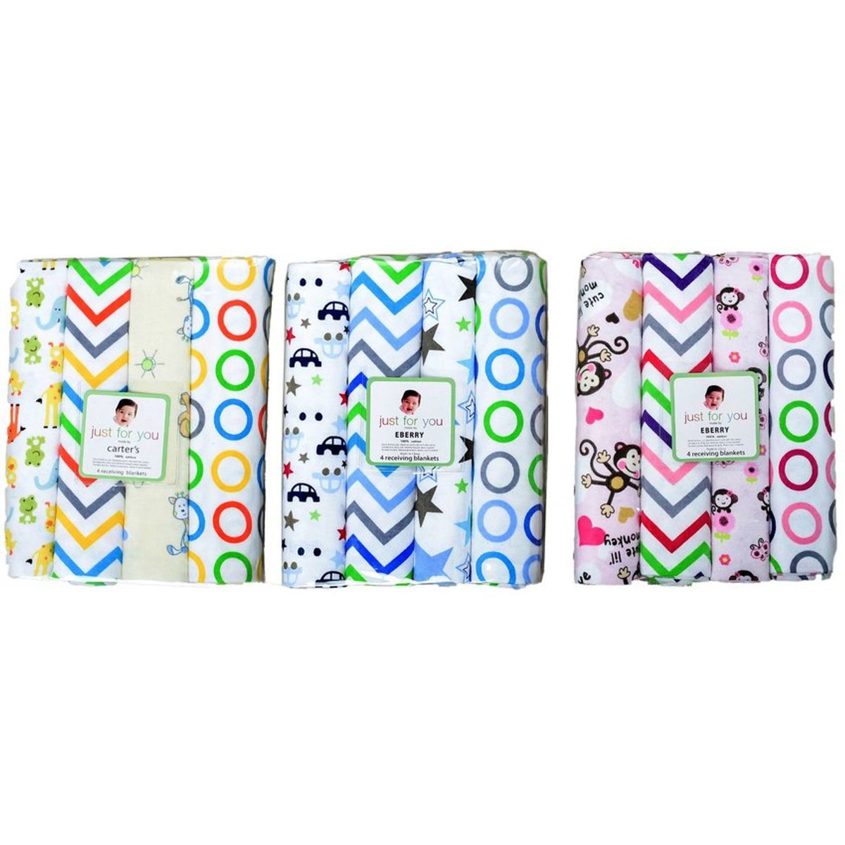TIENDITA DEL BEBE IMPORTADORA MC - Bayeta manta cobertor bebe 100% algodón x 4 Cobija NIÑO