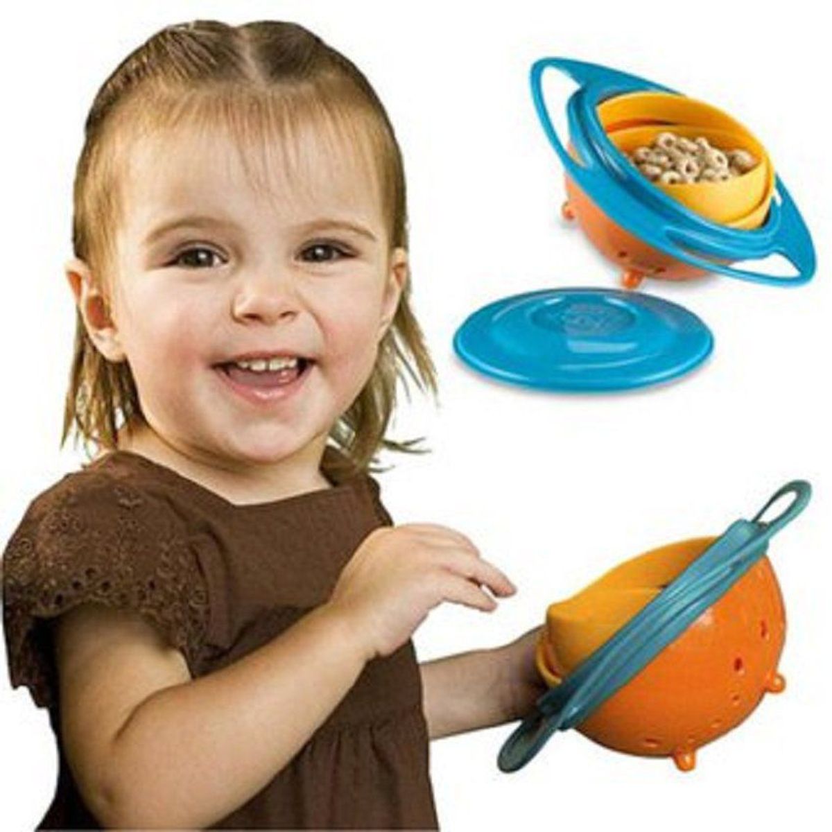 NOOR - Plato tazón bebe infantil giratorio 360 grados antiderrames
