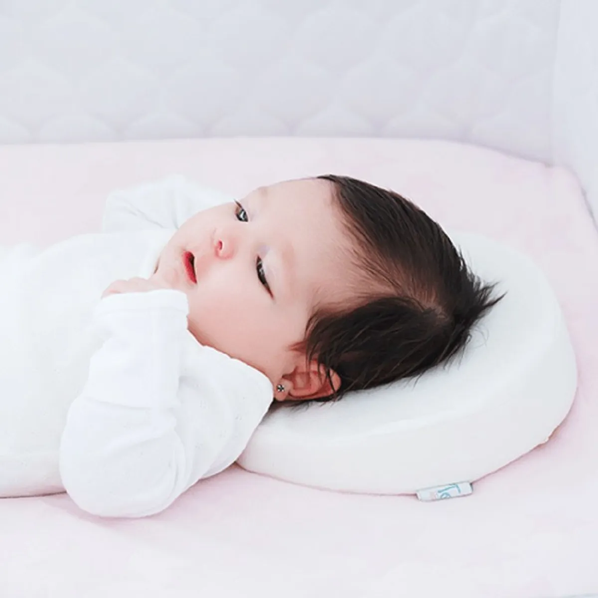 TORAL - Almohada bebe moldeadora de cabeza beige anti-ahogo-unisex