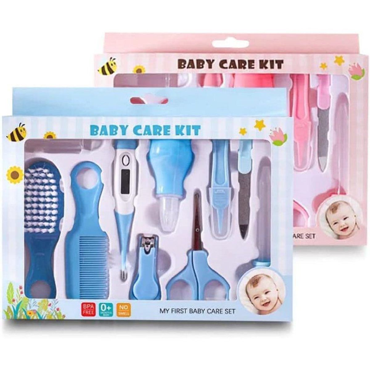 BOOGY - Kit Set Cirugía Cuidado Bebe CortaUñas Salud 10 piezas AZUL