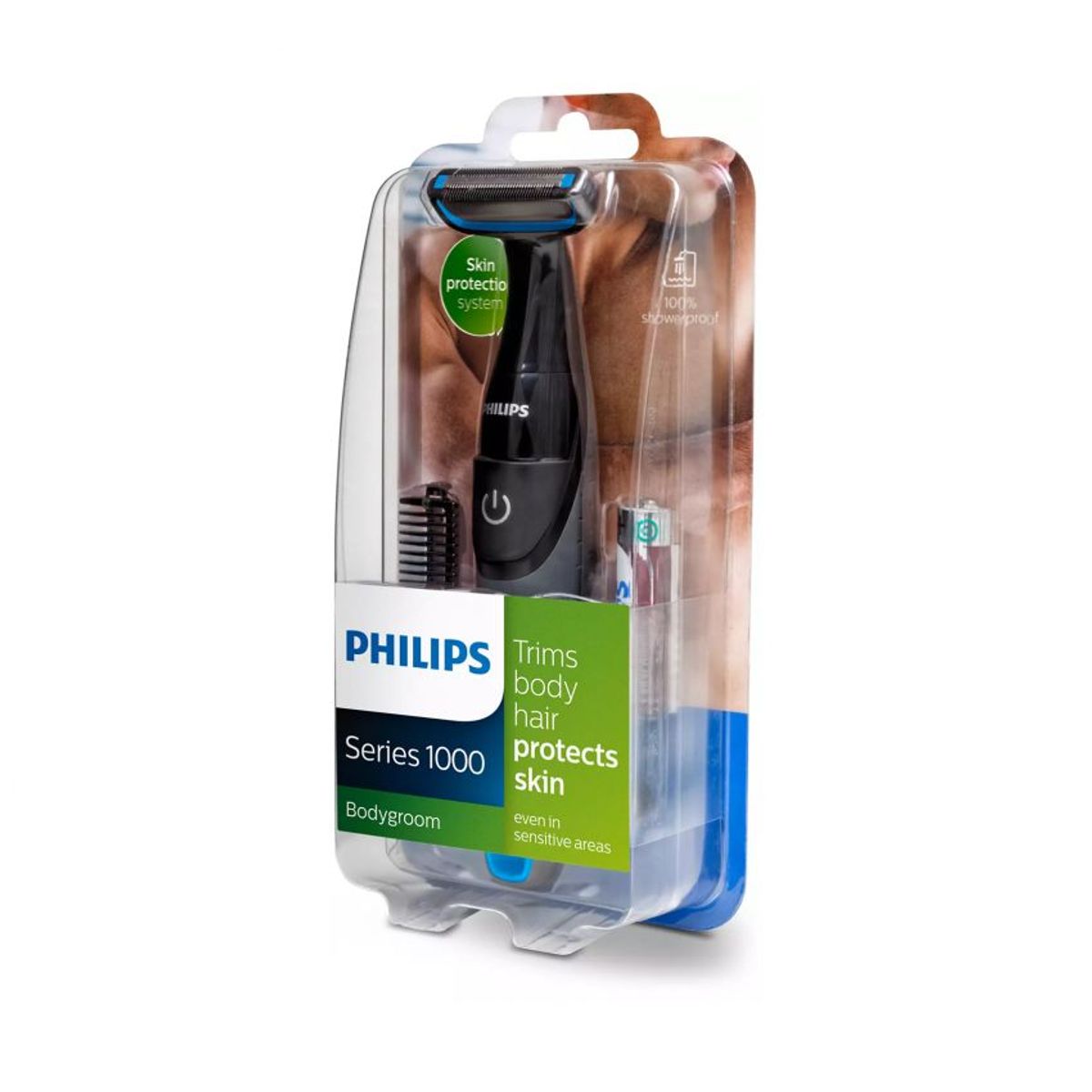 PHILIPS - Afeitadora Philips Corporal Lavable Pecho Axilas Ingle Ducha