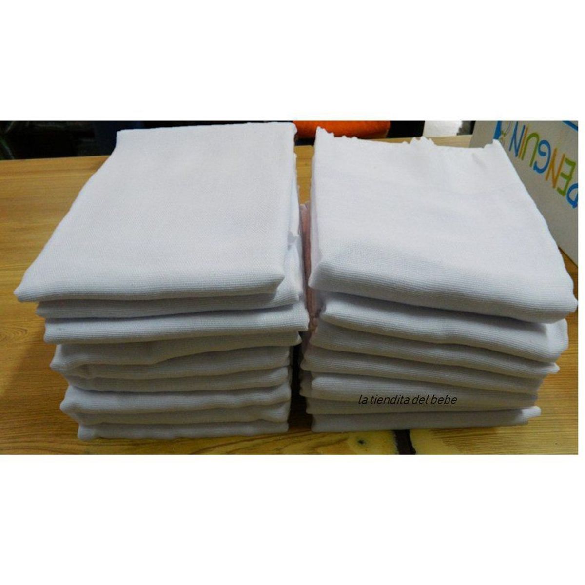 BEBE - Pañales de tela bebe adulto (24 unidades ) 70 x 70 cm Blanco