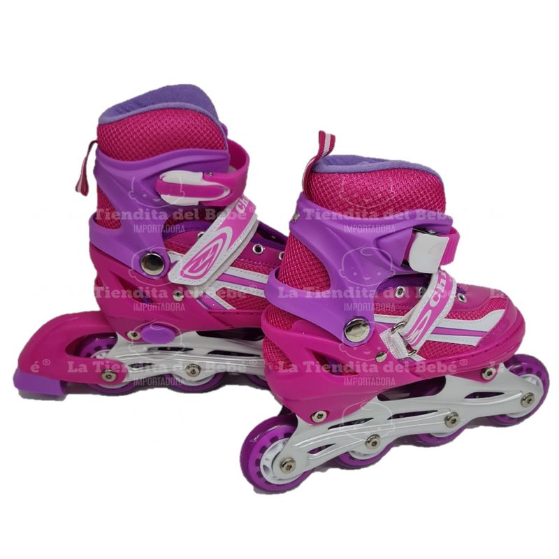 CHICAGO - Patines  Kit Protección Infantiles Luces Graduables 33-37