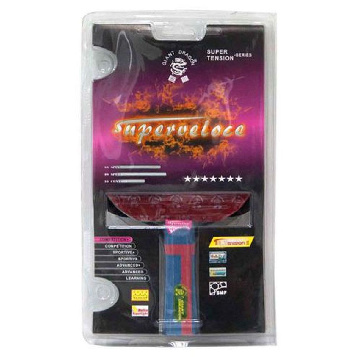 GENERICO - 2 Raquetas +  6 Bolas Tenis De Mesa Ping Pong 7 Estrellas