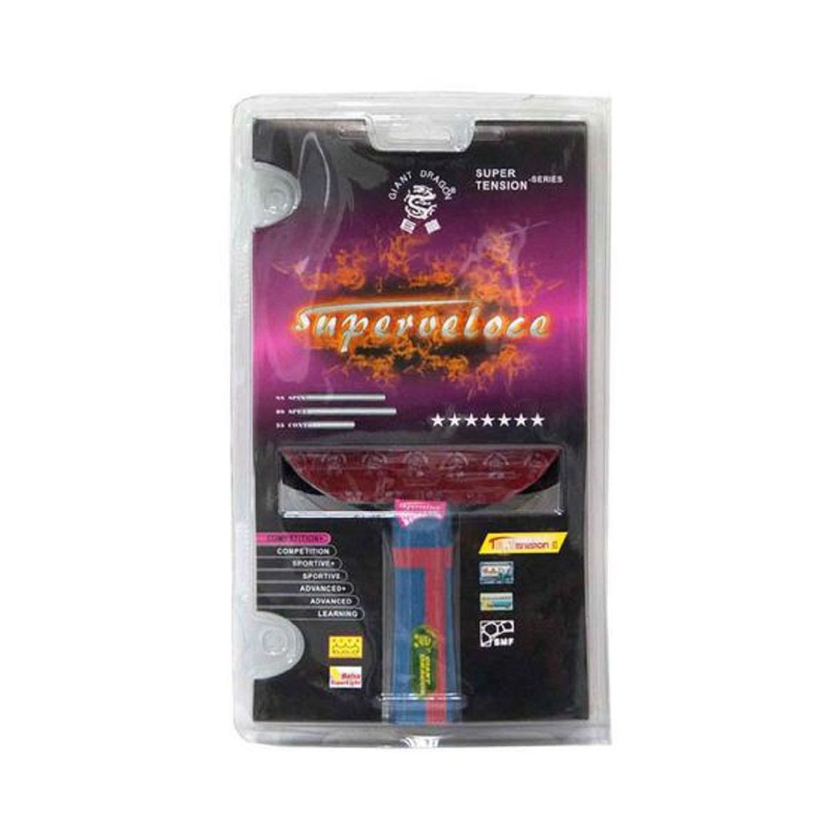 GENERICO - 2 Raquetas +  6 Bolas Tenis De Mesa Ping Pong 7 Estrellas