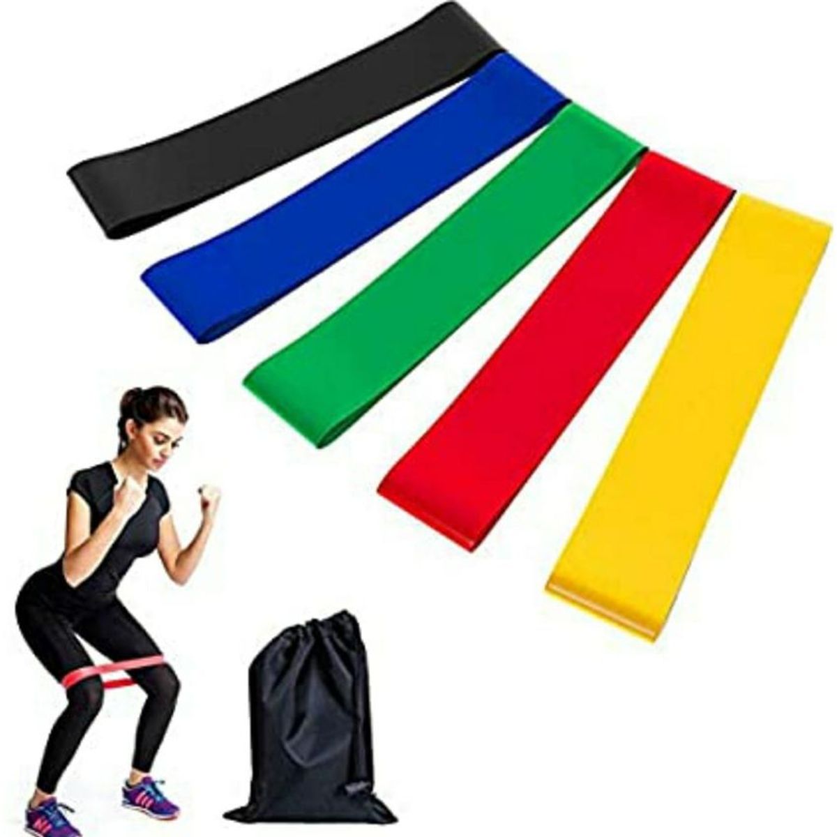 GENERICO - Kit banda elástica gimnasio yoga terapia resistencia deporte