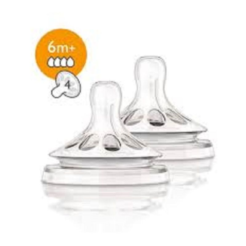 AVENT - 2 chupos repuesto tetero avent natural flujo rapido 6 meses