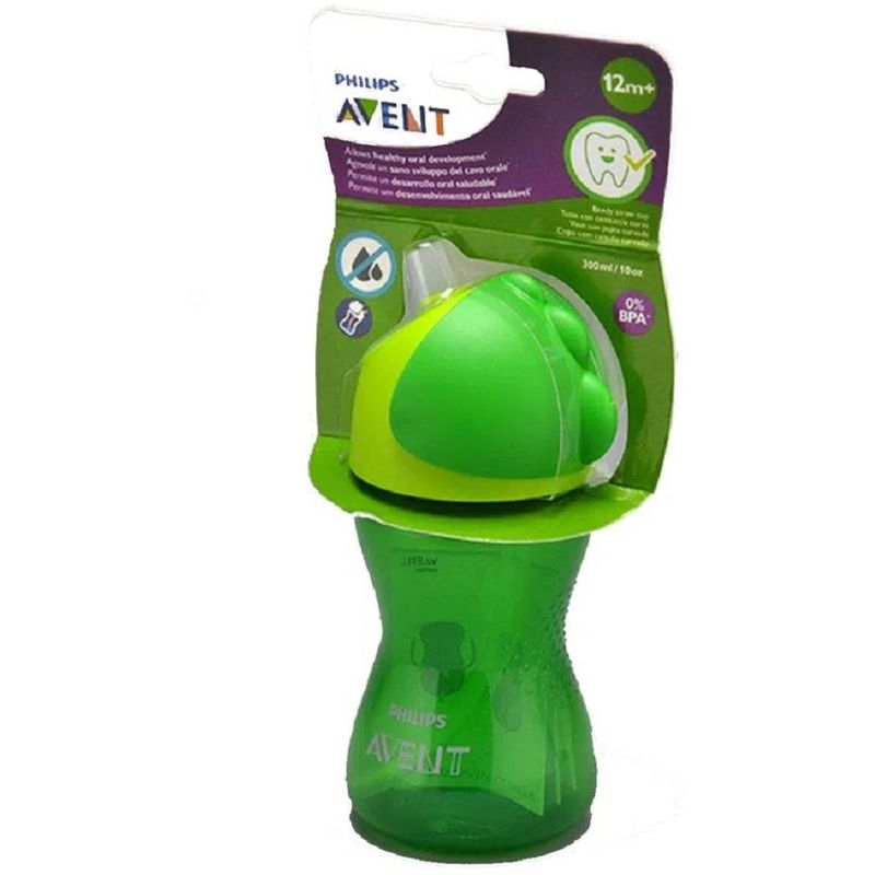AVENT - Vaso bebe anti goteo entrenador niño niña pitillo avent