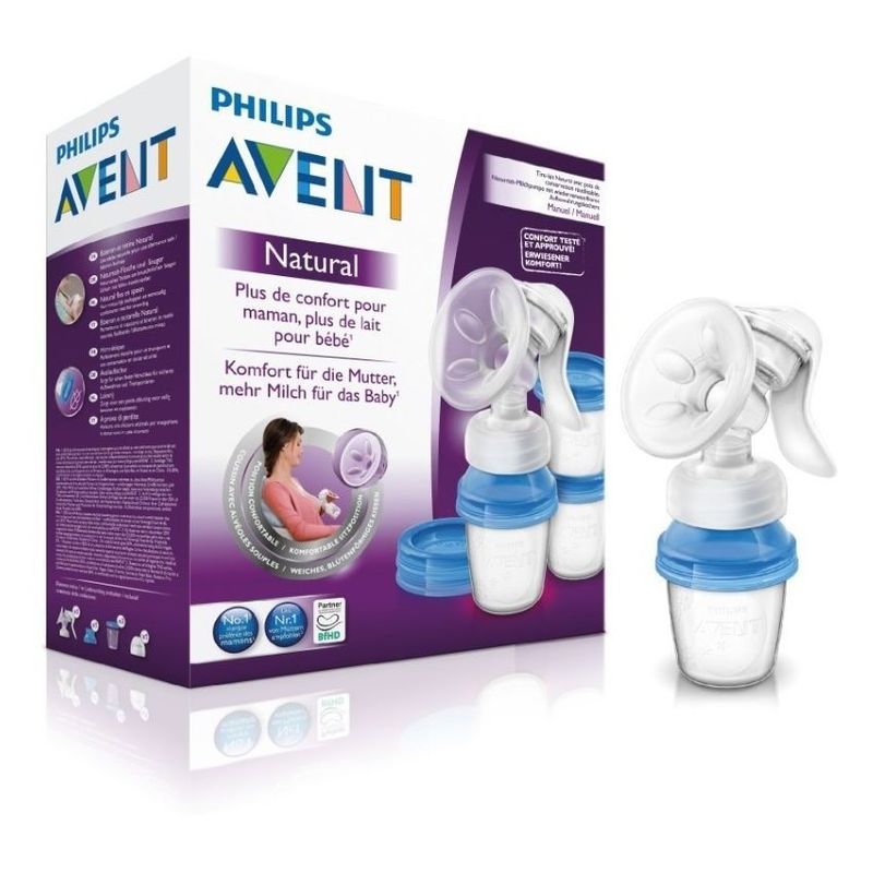 AVENT - Avent Extractor Leche Materna Manual Biberón + 3 recipi bebe