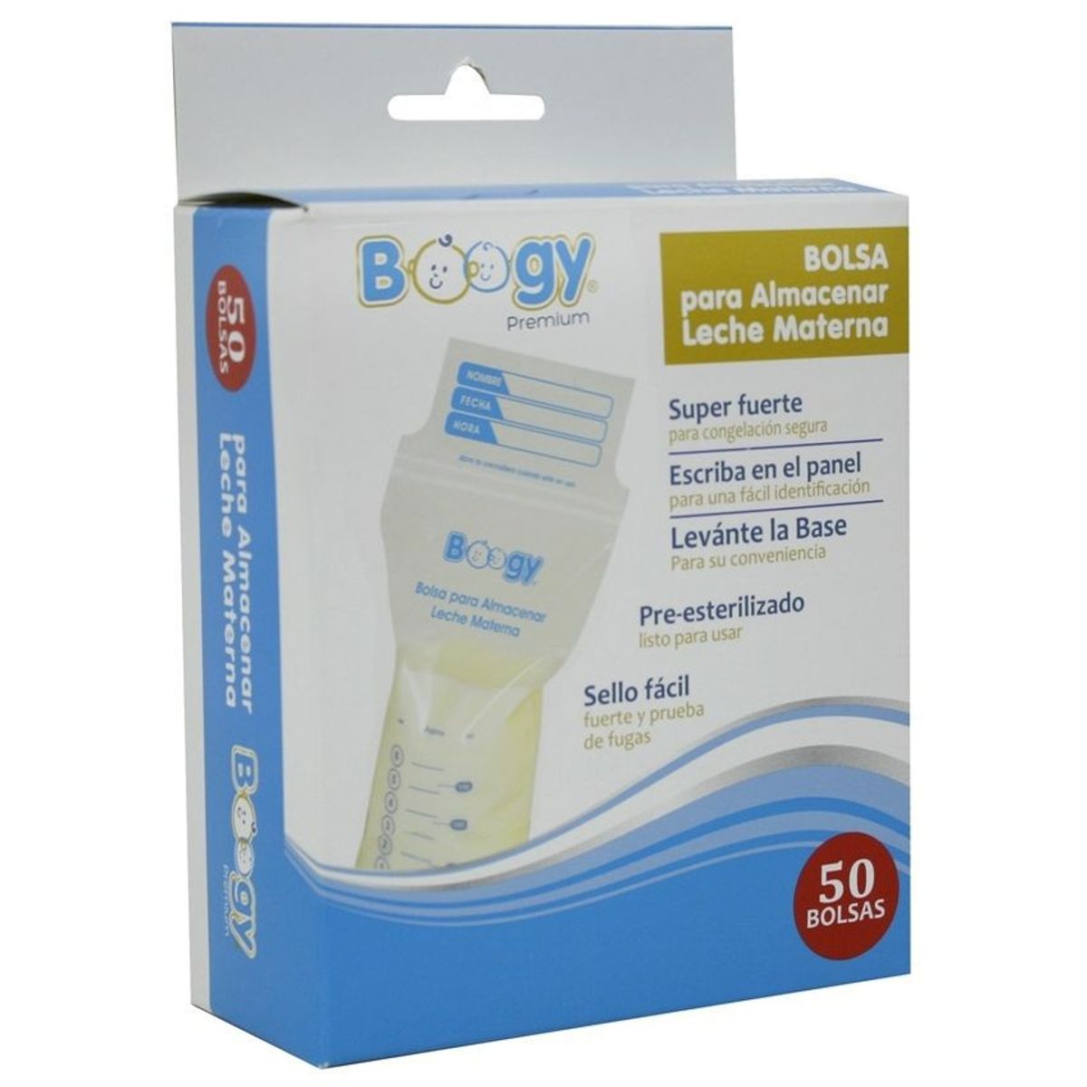 BOOGY - Bebe bolsa lactancia almacenamiento banco leche materna x 50