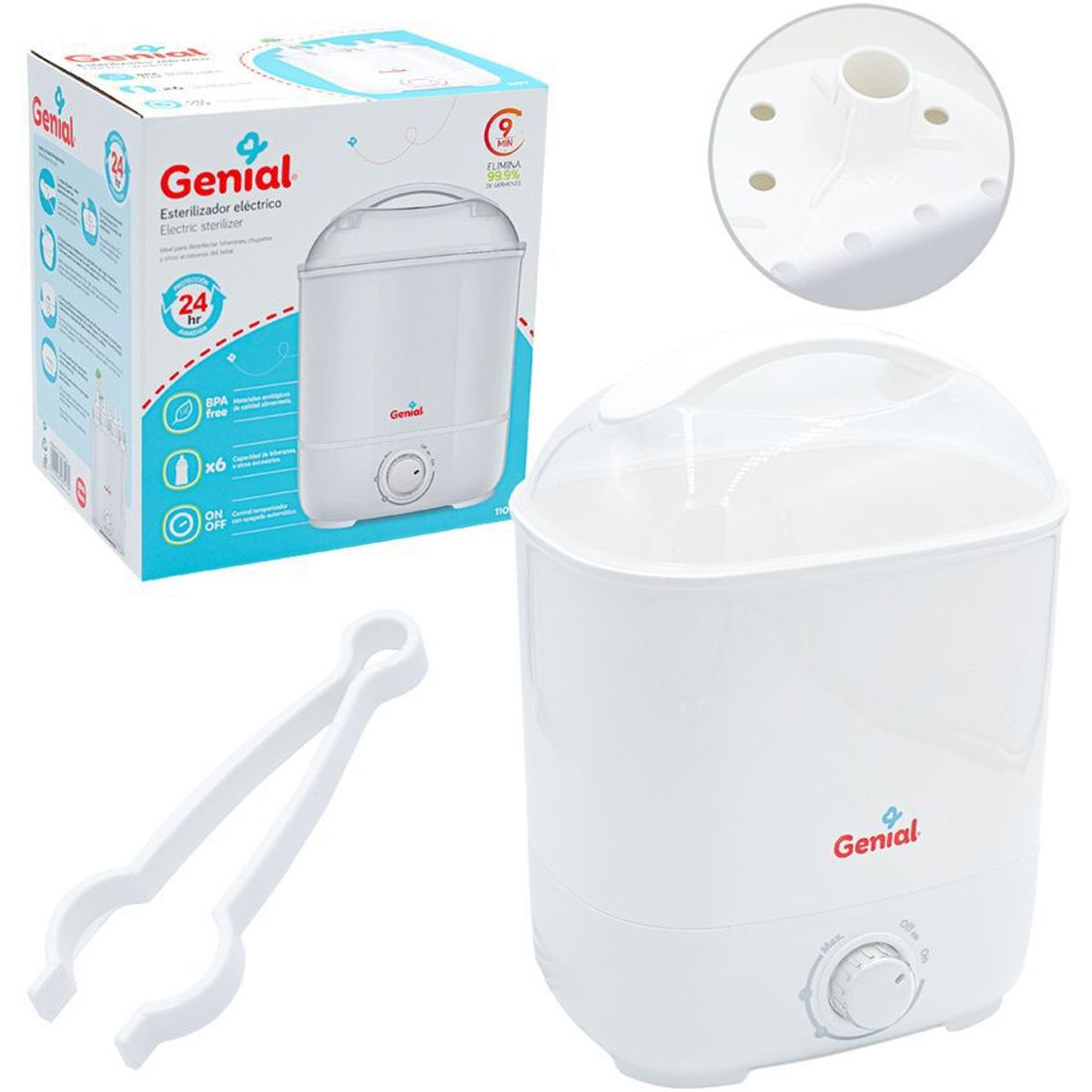 GENERICO - Esterilizador 6 teteros bebe importado eléctrico biberones