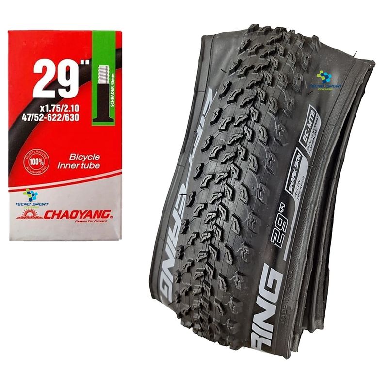 CHAOYANG - Llanta + Neumático Bicicleta Rin 29 Chaoyang Plegable Mtb