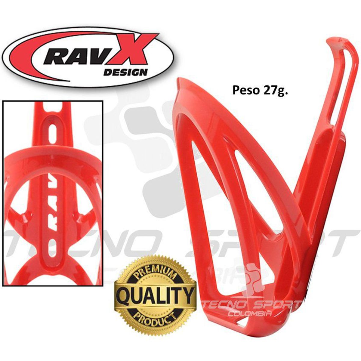 GENERICO - Porta caramañola bicicleta ravx base soporte termo ciclismo.