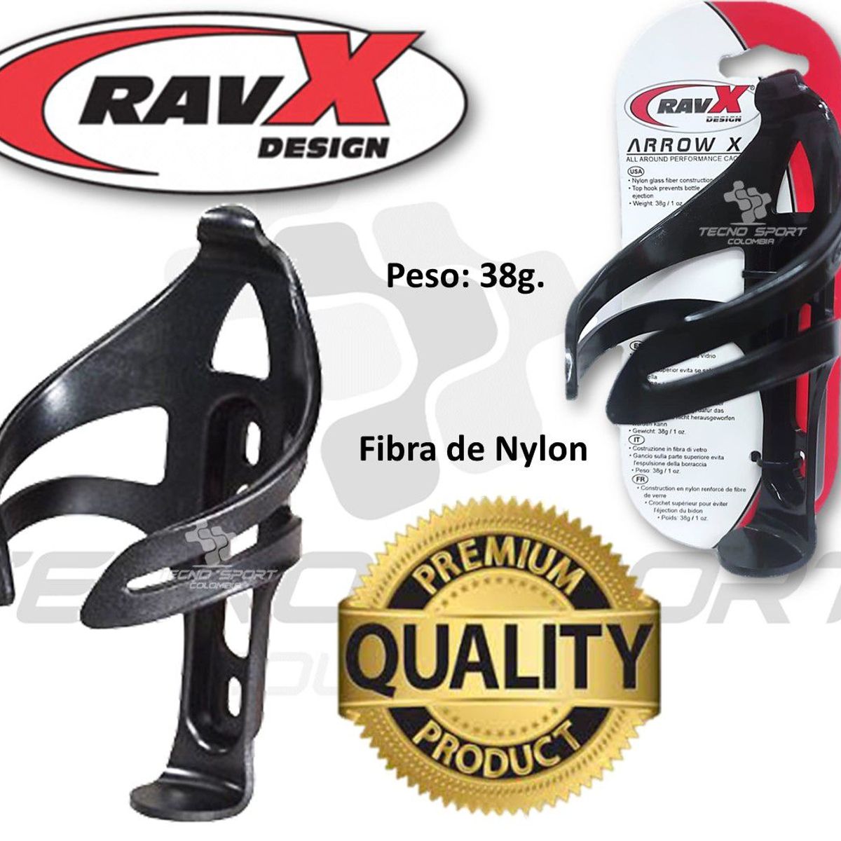 GENERICO - Porta caramañola bicicleta ravx termo ciclismo liviano 38g.