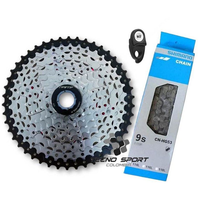 GW - Combo pacha cassette gw 9 v 11-46 + cadenilla shimano hg53