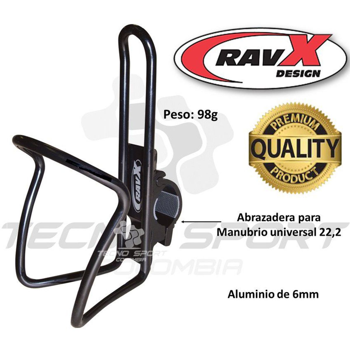 GENERICO - Base manubrio soporte porta caramañola bicicleta triatlon.