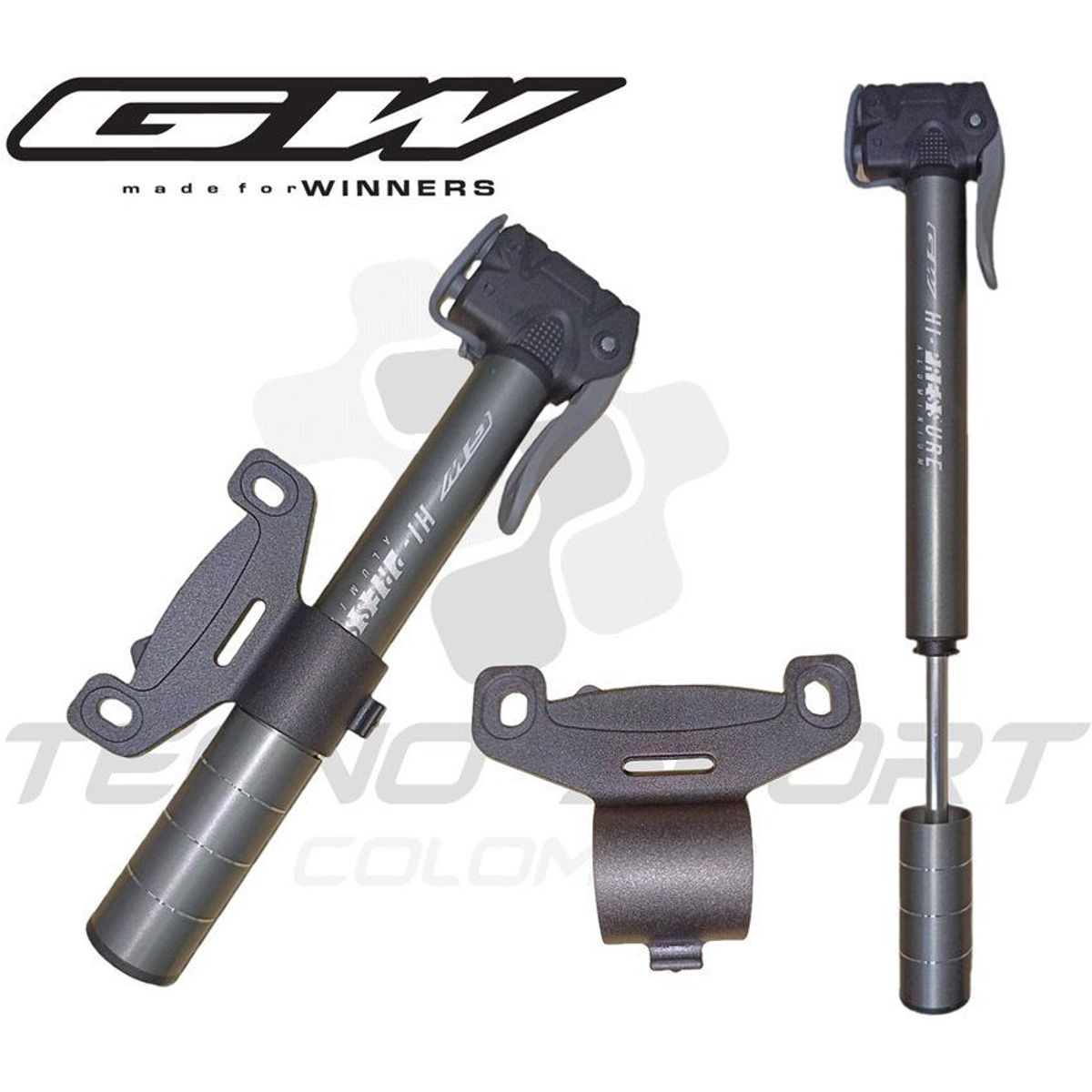 GW - Inflador gw mini bomba aire bicicleta válvula universal