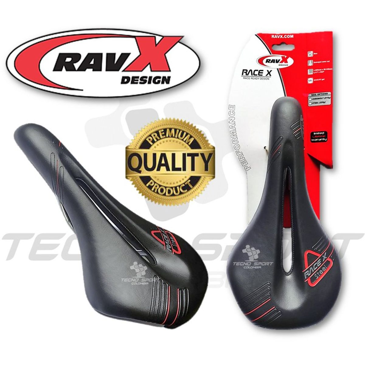 GW - Sillin elite ravx race x steel gel bicicleta ruta y mtb