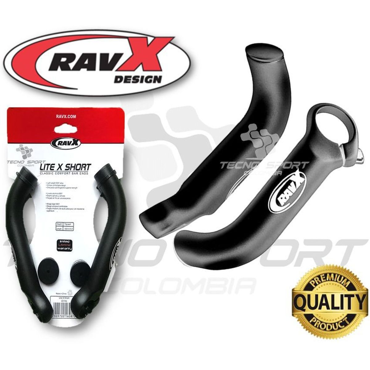GW - Cachos ravx extensión manubrio bicicleta mtb aluminio par