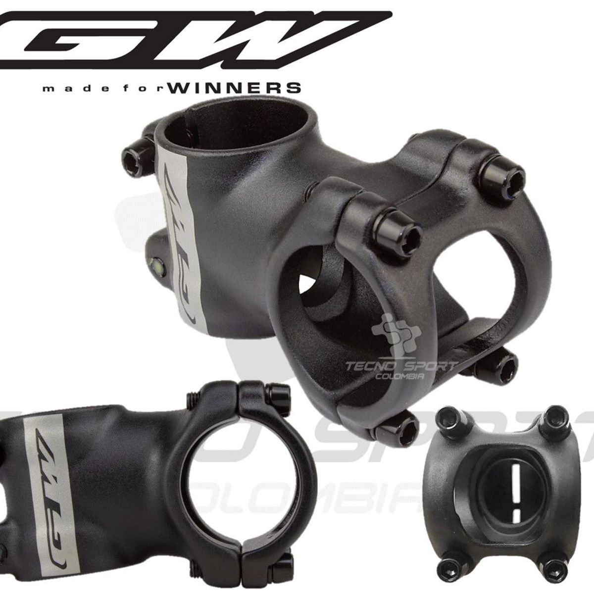 GW - Espiga bicicleta gw aluminio 45mm mtb ruta 0° 31.8 codo