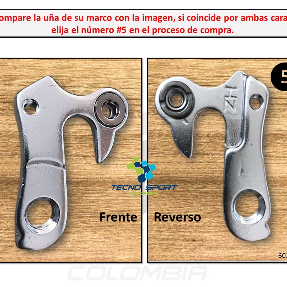 GW - Uña pata tensor marco bicicleta puntera aluminio mtb y ruta