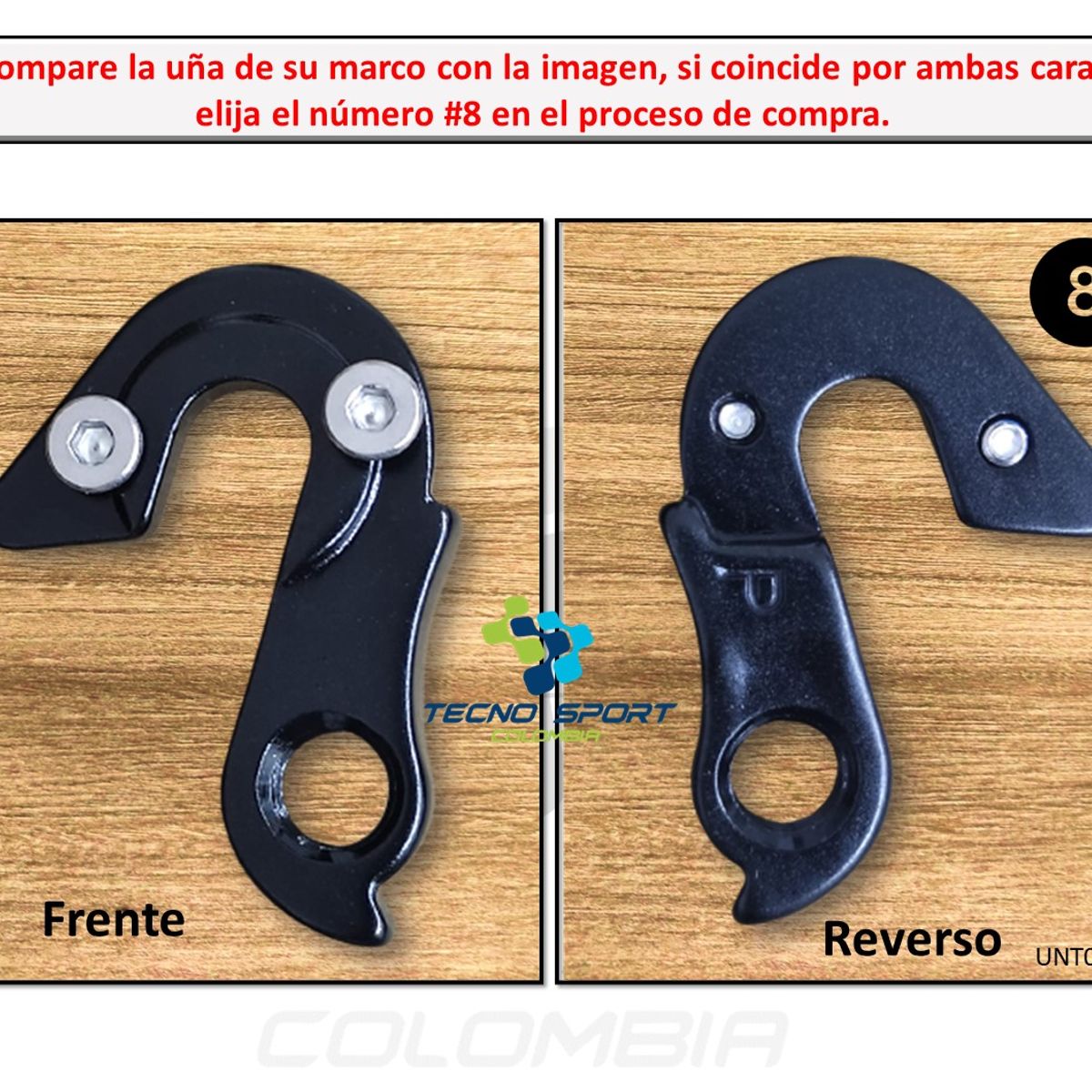 GW - Uña pata tensor marco bicicleta puntera aluminio mtb y ruta