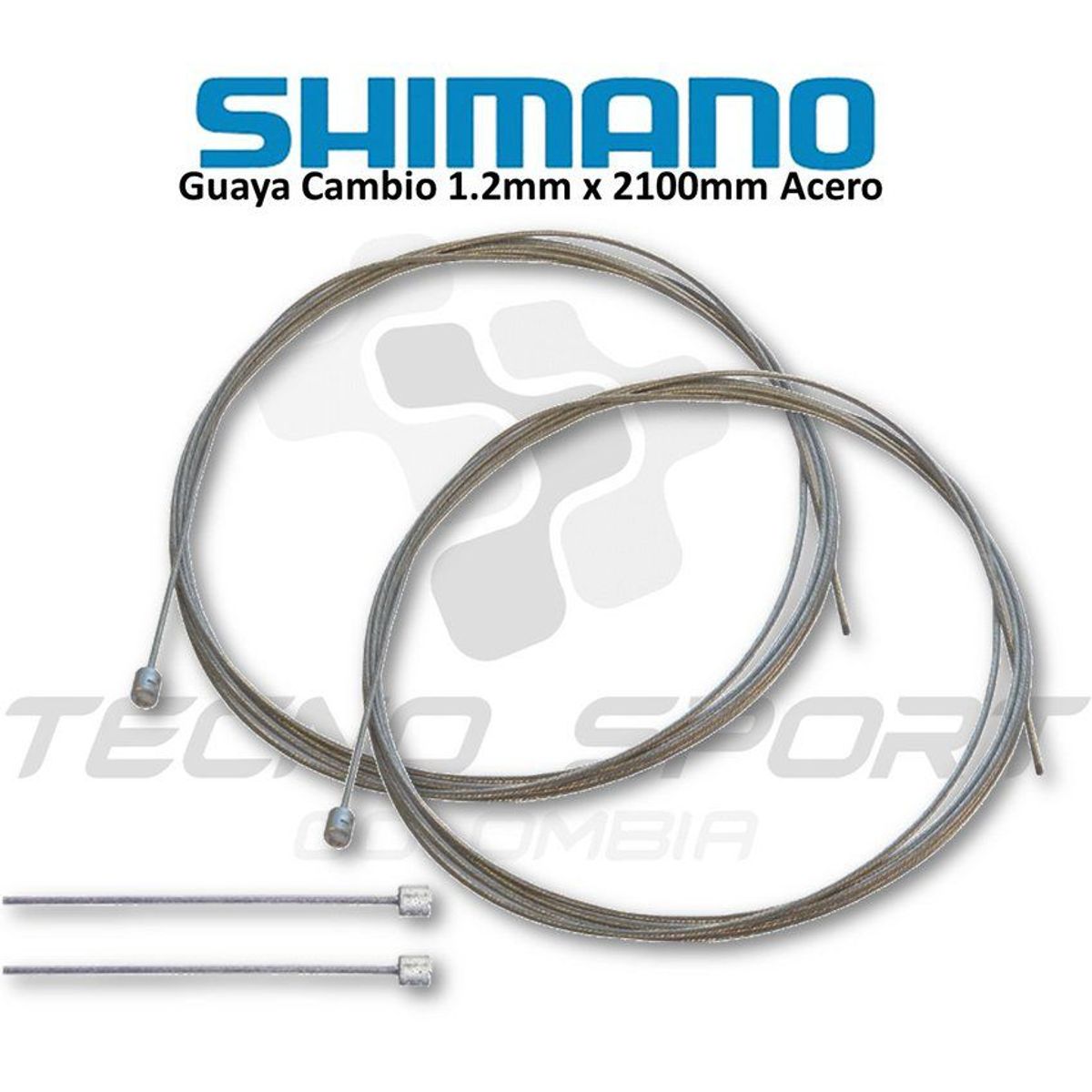 SHIMANO - Par guaya shimano cambio cable de bicicleta con terminal